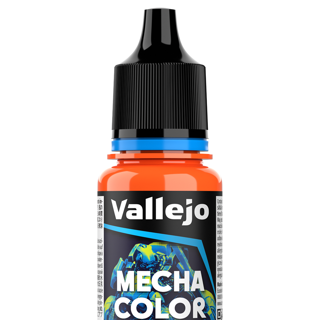 Peinture acrylique Prince August Mecha Color - flacon 18 ml - Orange fluorescent