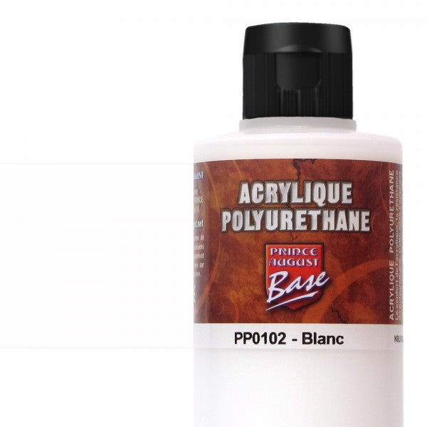 Peinture acrylique Prince August Polyuréthane - flacon 200 ml - GM - Blanc
