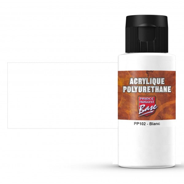 Peinture acrylique Prince August Polyuréthane - flacon 60 ml - Blanc