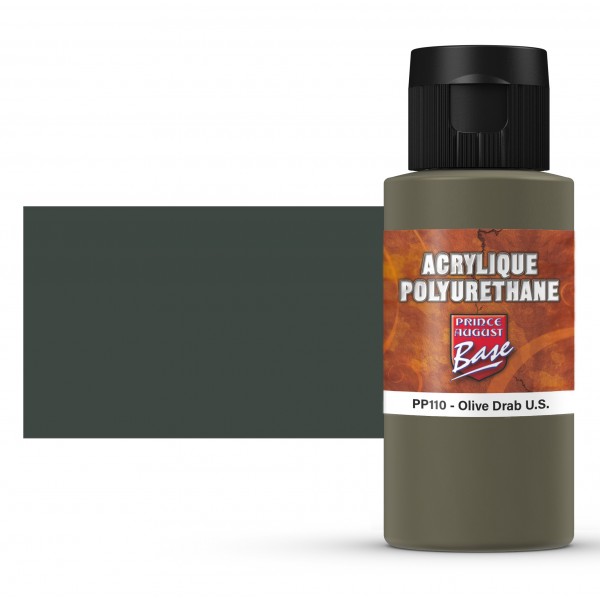 Peinture acrylique Prince August Polyuréthane - flacon 60 ml - Olive Drab U.S.