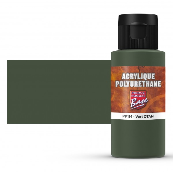Peinture acrylique Prince August Polyuréthane - flacon 60 ml - Vert OTAN FS34094