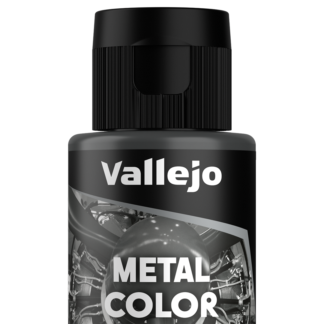 Peinture acrylique Prince August Metal Color - flacon 32 ml - Gris métallisé