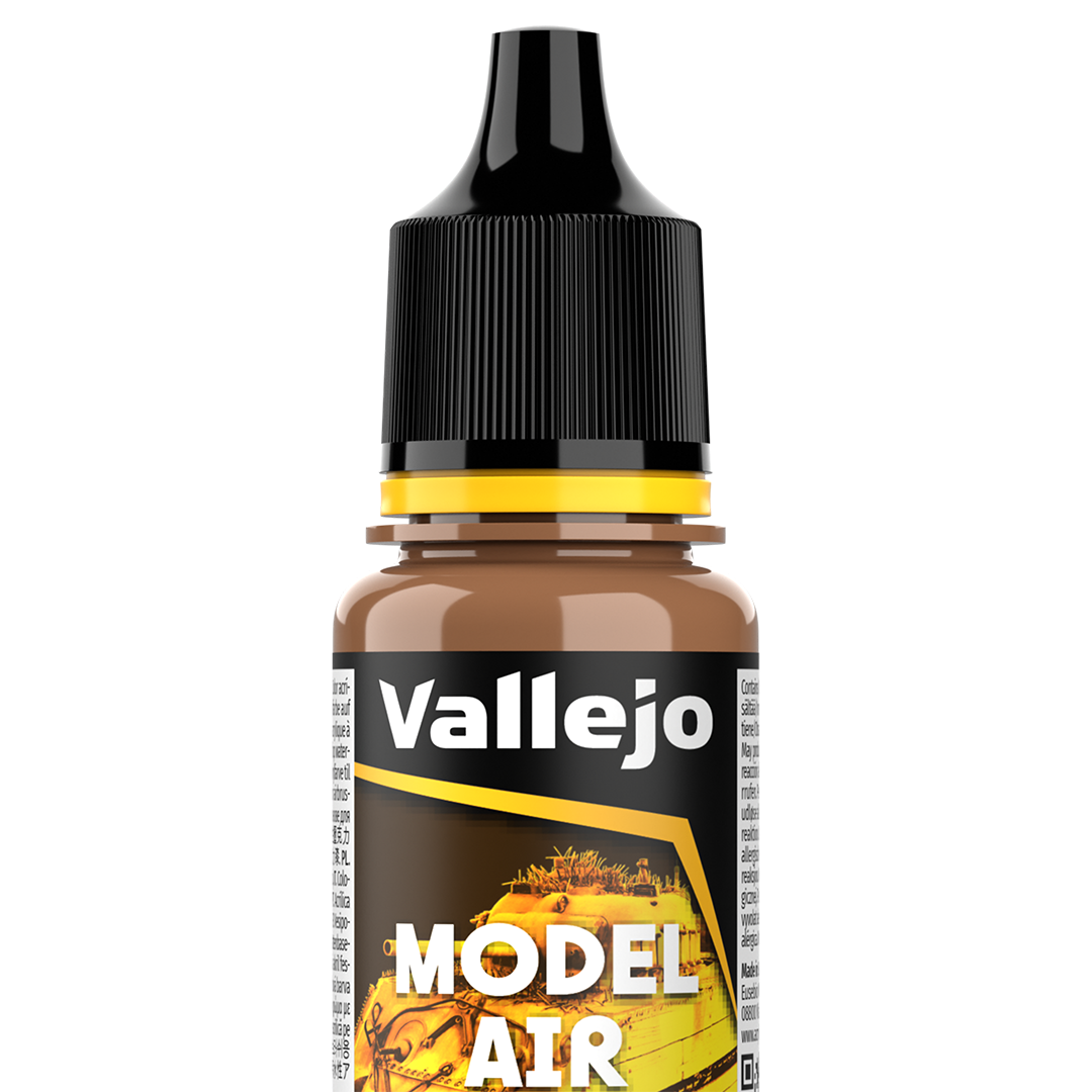Peinture acrylique Prince August Model Air - flacon 18 ml - Brun Mat USA - USA Flat Brown