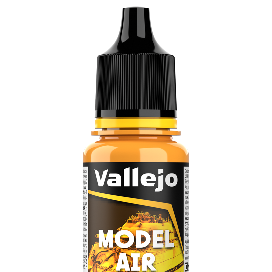 Peinture acrylique Prince August Model Air - flacon 18 ml - Ocre - Yellow Ochre RAL1006