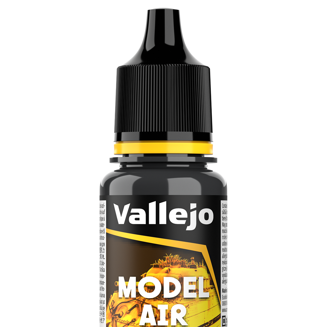 Peinture acrylique Prince August Model Air - flacon 18 ml - Noir - Black
