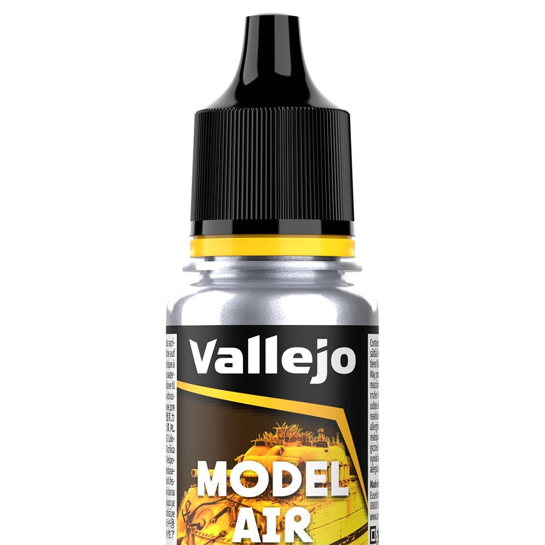 Peinture acrylique Prince August Model Air - flacon 18 ml - Acier Métallique - Steel