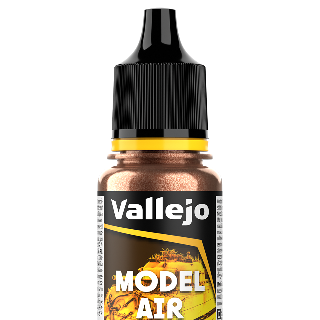 Peinture acrylique Prince August Model Air - flacon 18 ml - Cuivre Métallique - Copper