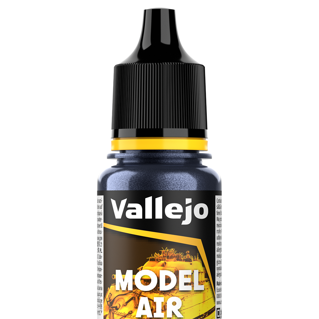 Peinture acrylique Prince August Model Air - flacon 18 ml - Bleu Arctique Métallique - Artic Blue