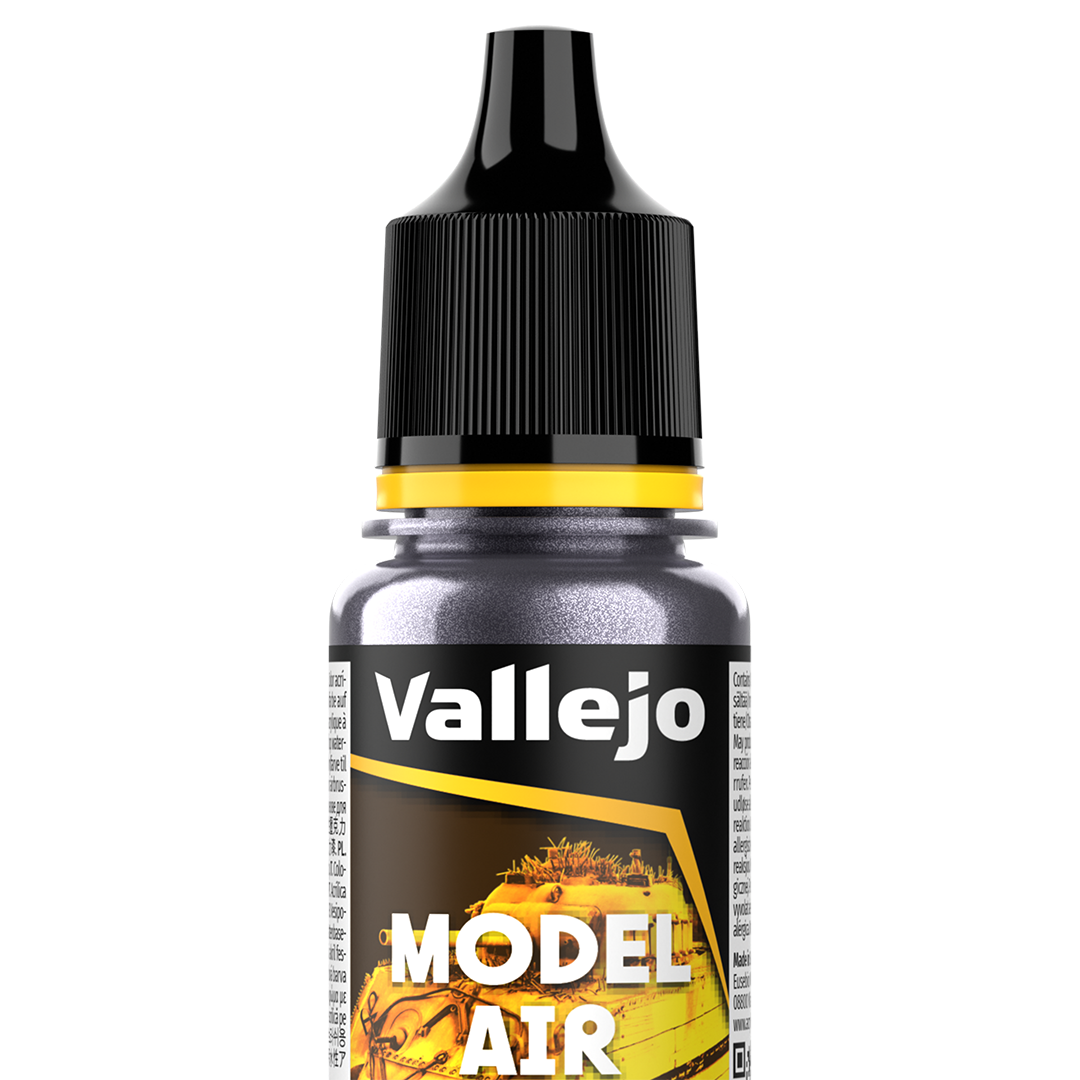 Peinture acrylique Prince August Model Air - flacon 18 ml - Noir Métallique - Black