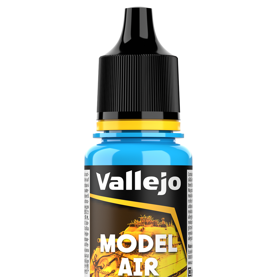 Peinture acrylique Prince August Model Air - flacon 18 ml - Bleu Mer Clair - Light Sea Blue