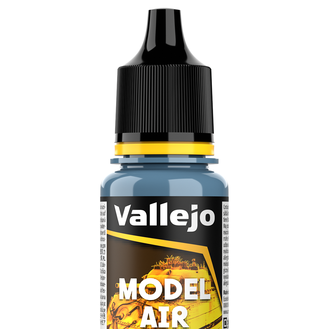 Peinture acrylique Prince August Model Air - flacon 18 ml - Bleu IDF - IDF Blue
