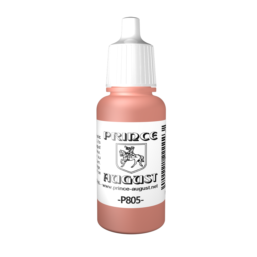 Peinture acrylique Prince August Classic - flacon 17 ml - 23 - Orange Allemand
