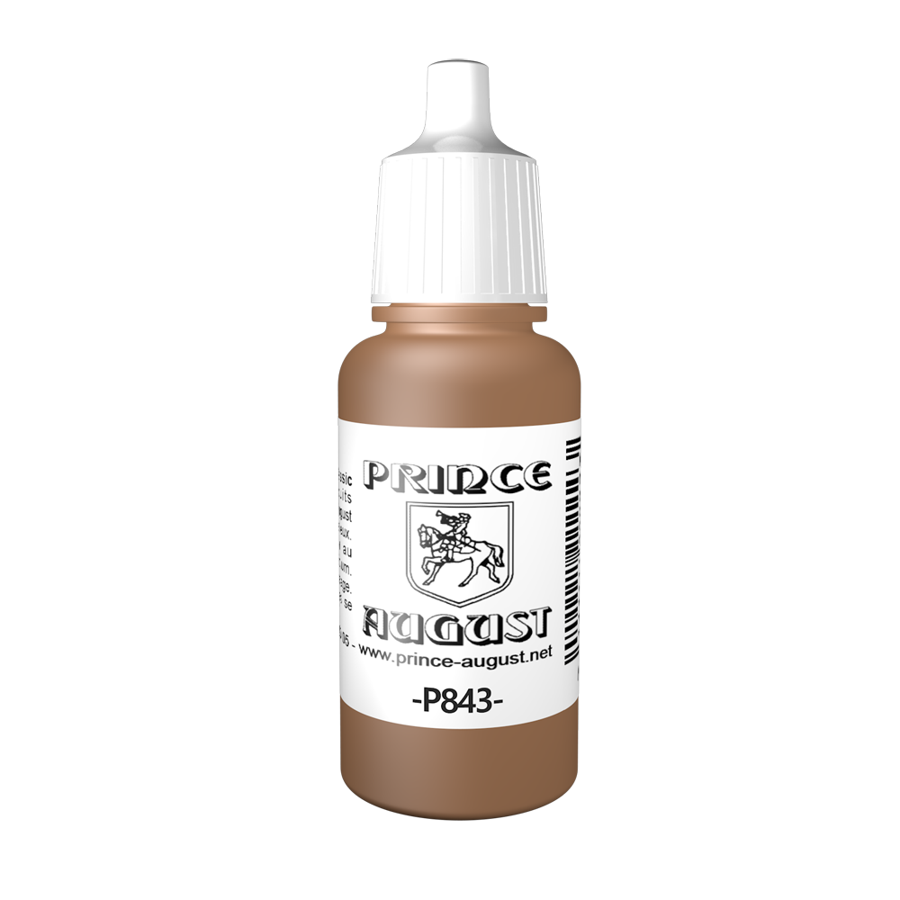 Peinture acrylique Prince August Classic - flacon 17 ml - 133 -Marron Liège