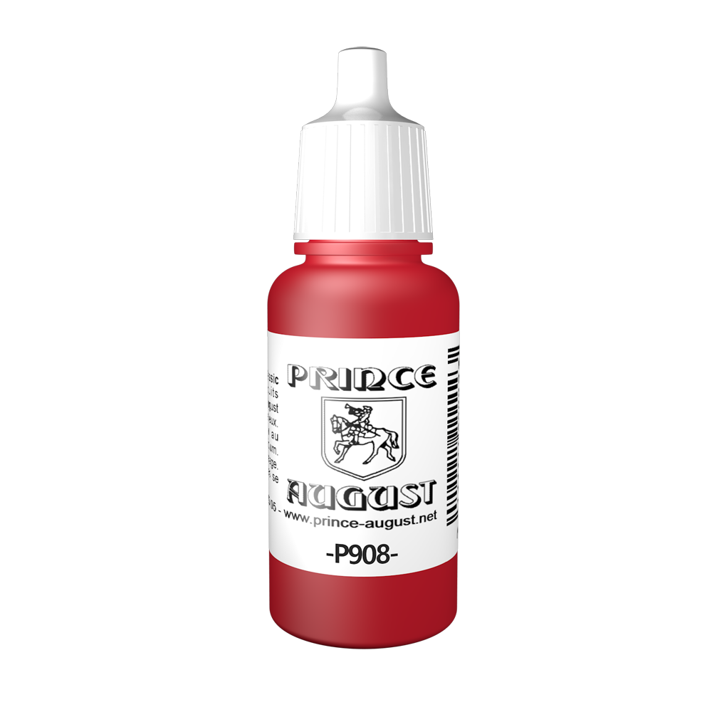 Peinture acrylique Prince August Classic - flacon 17 ml - 30 - Rouge Carmin