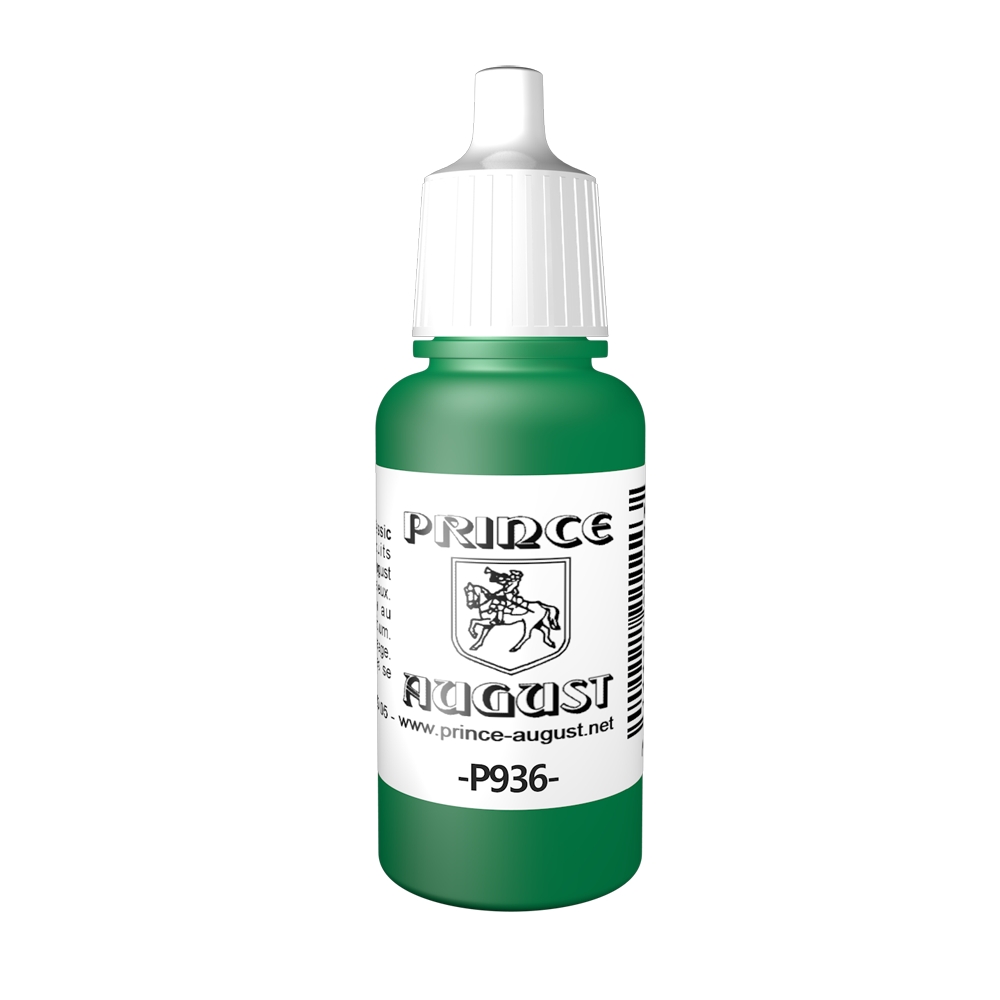 Peinture acrylique Prince August Classic - flacon 17 ml - 188 - Vert Transparent