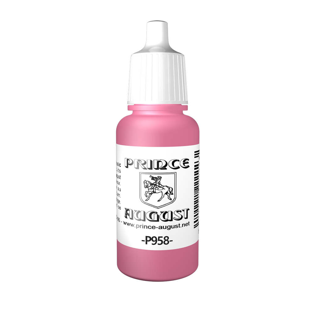 Peinture acrylique Prince August Classic - flacon 17 ml - 40 - Rose