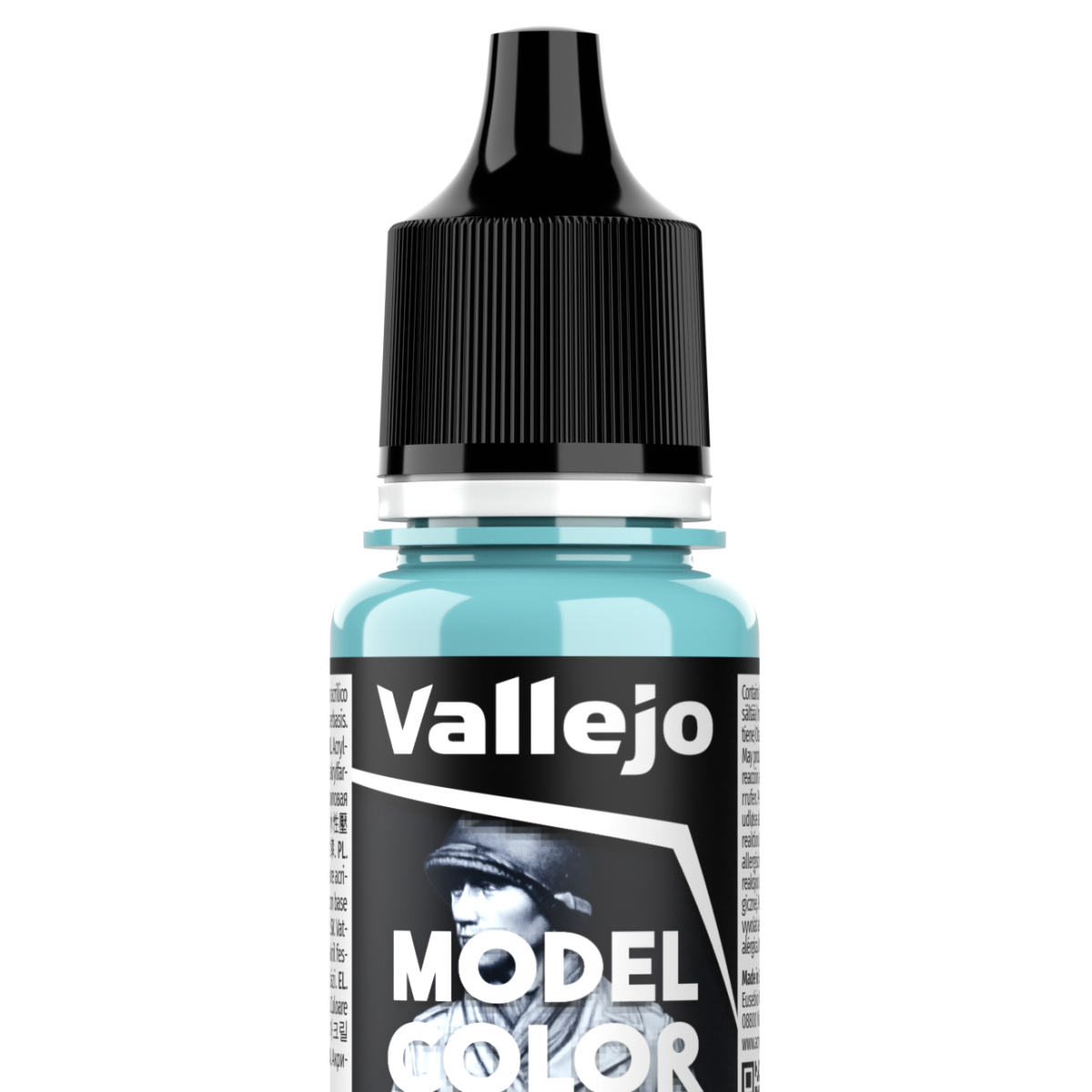 Peinture acrylique Vallejo Model Color - flacon 18 ml - Bleu-Vert Clair - Light Blue Green - 68