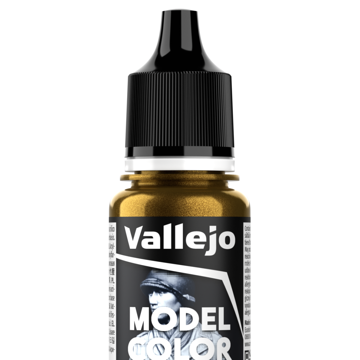 Peinture acrylique Vallejo Model Color - flacon 18 ml - Laiton - Brass - 202