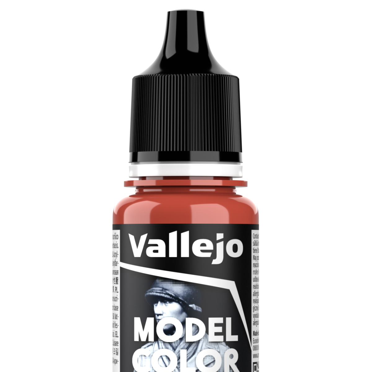 Peinture acrylique Vallejo Model Color - flacon 18 ml - Orange Allemand - RAL2012 - German Orange - 8