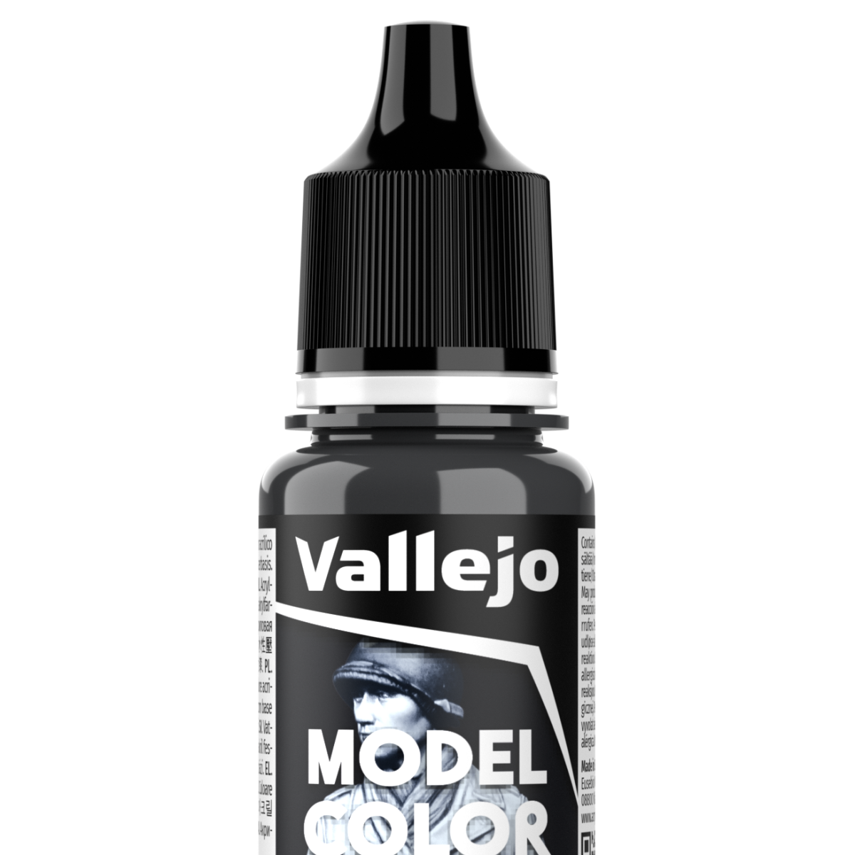 Peinture acrylique Vallejo Model Color - flacon 18 ml - Gris noir - RAL 7021 - Black Grey - 185