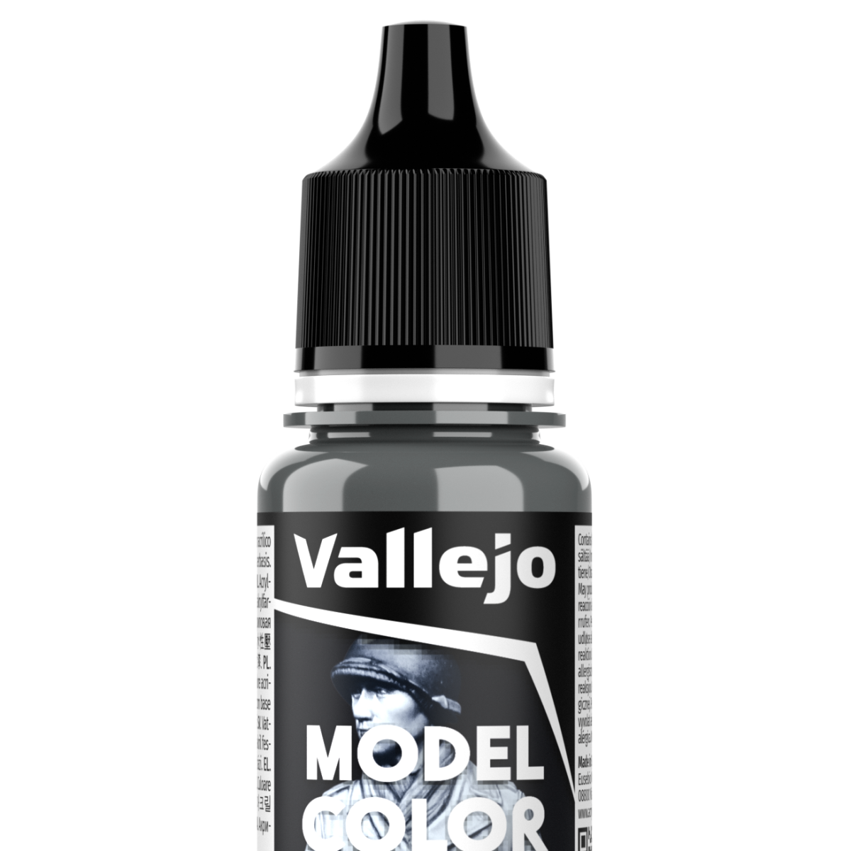 Peinture acrylique Vallejo Model Color - flacon 18 ml - Gris Basalte - RAL7012 - Basalt Grey - 187