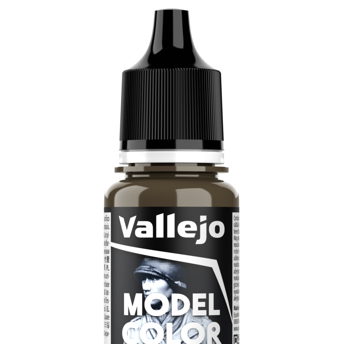 Peinture acrylique Vallejo Model Color - flacon 18 ml - Marron cuir foncé - Leather Brown - 144
