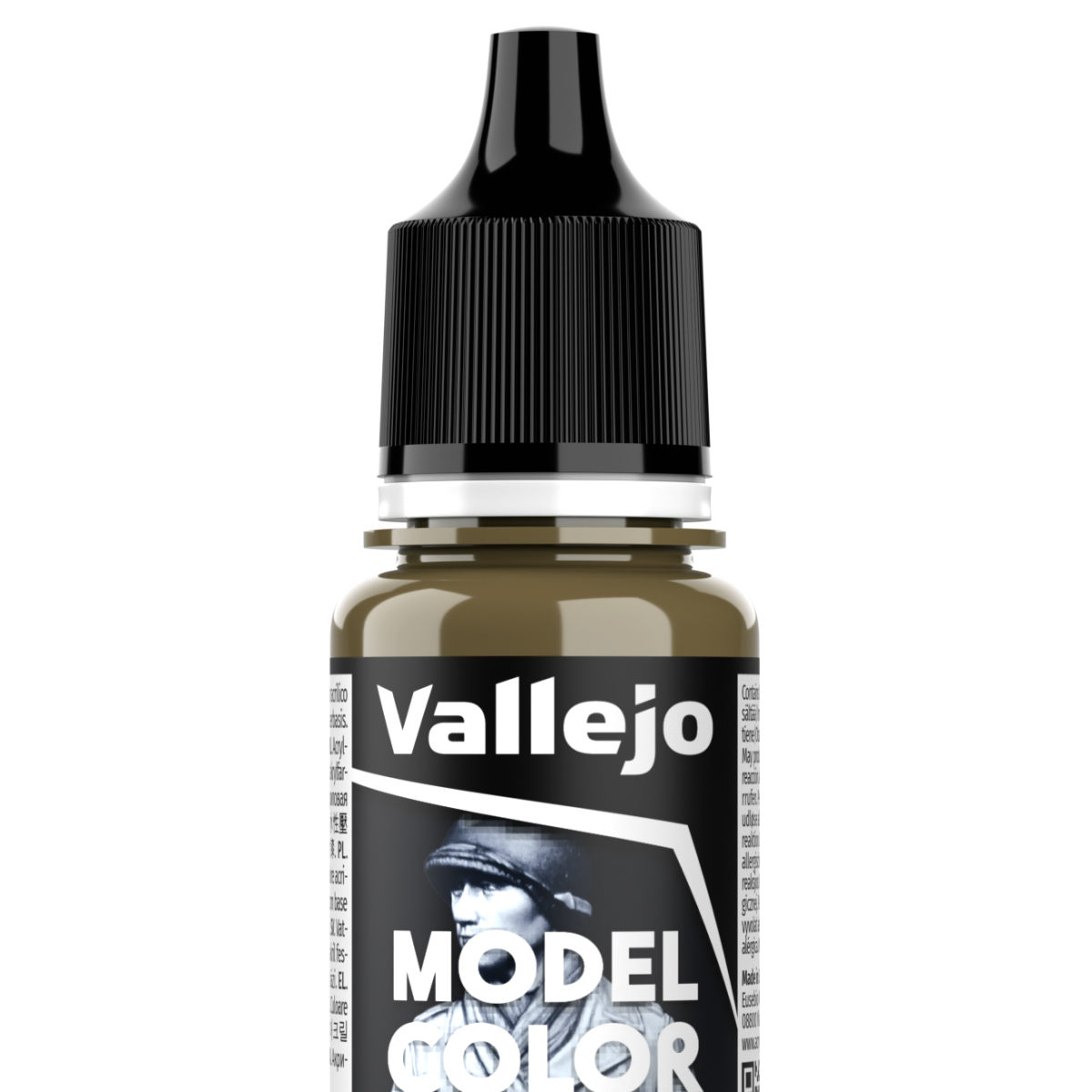 Peinture acrylique Vallejo Model Color - flacon 18 ml - Marron vert - RAL 8000 - Green Brown - 127
