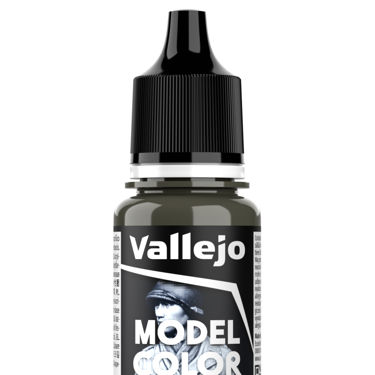 Peinture acrylique Vallejo Model Color - flacon 18 ml - Vert Russe - RLM 80 - Cam. Olive Green - 108