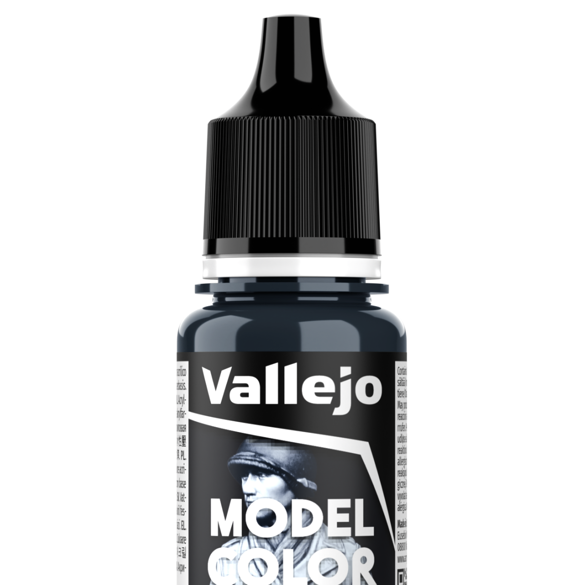 Peinture acrylique Vallejo Model Color - flacon 18 ml - Bleu Marine Foncé - RAL 5004 - Dark Sea Blue - 72