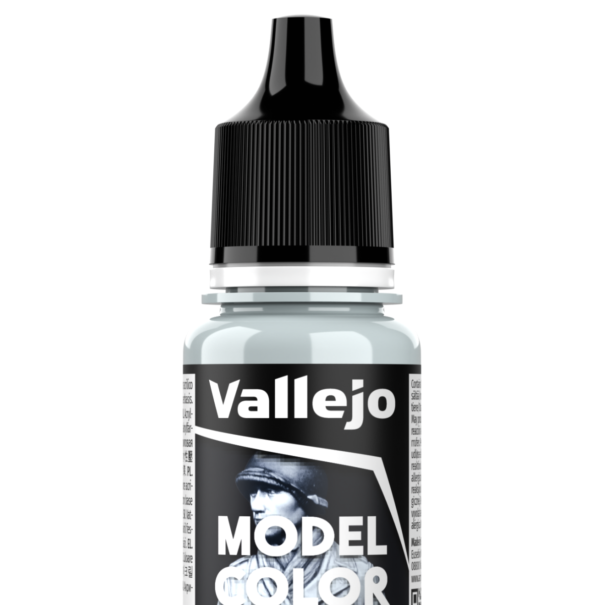 Peinture acrylique Vallejo Model Color - flacon 18 ml - Bleu Gris Clair - RLM 76 - Pale Grey Blue - 168