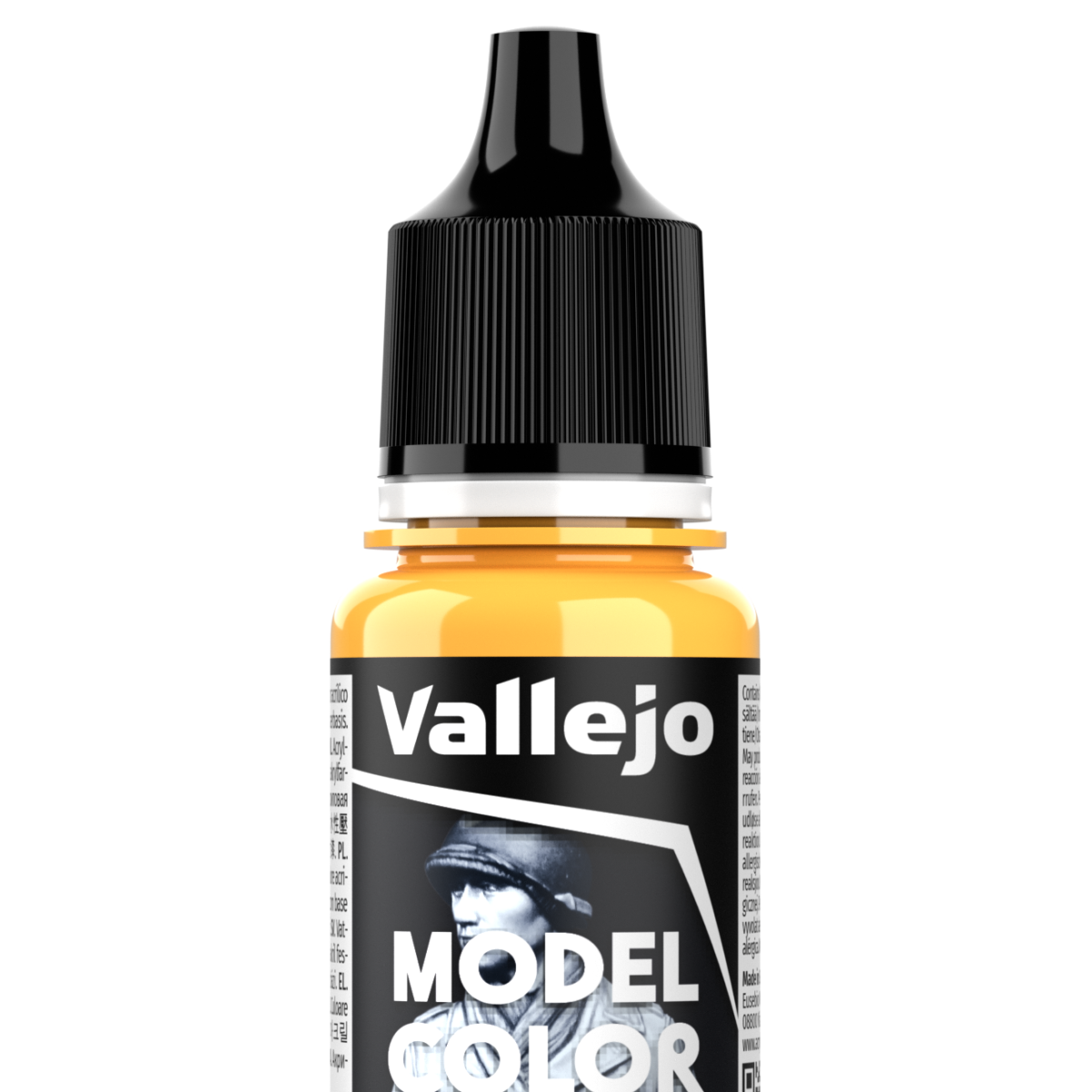 Peinture acrylique Vallejo Model Color - flacon 18 ml - Jaune Or - RAL 1017 - Golden Yellow - 28