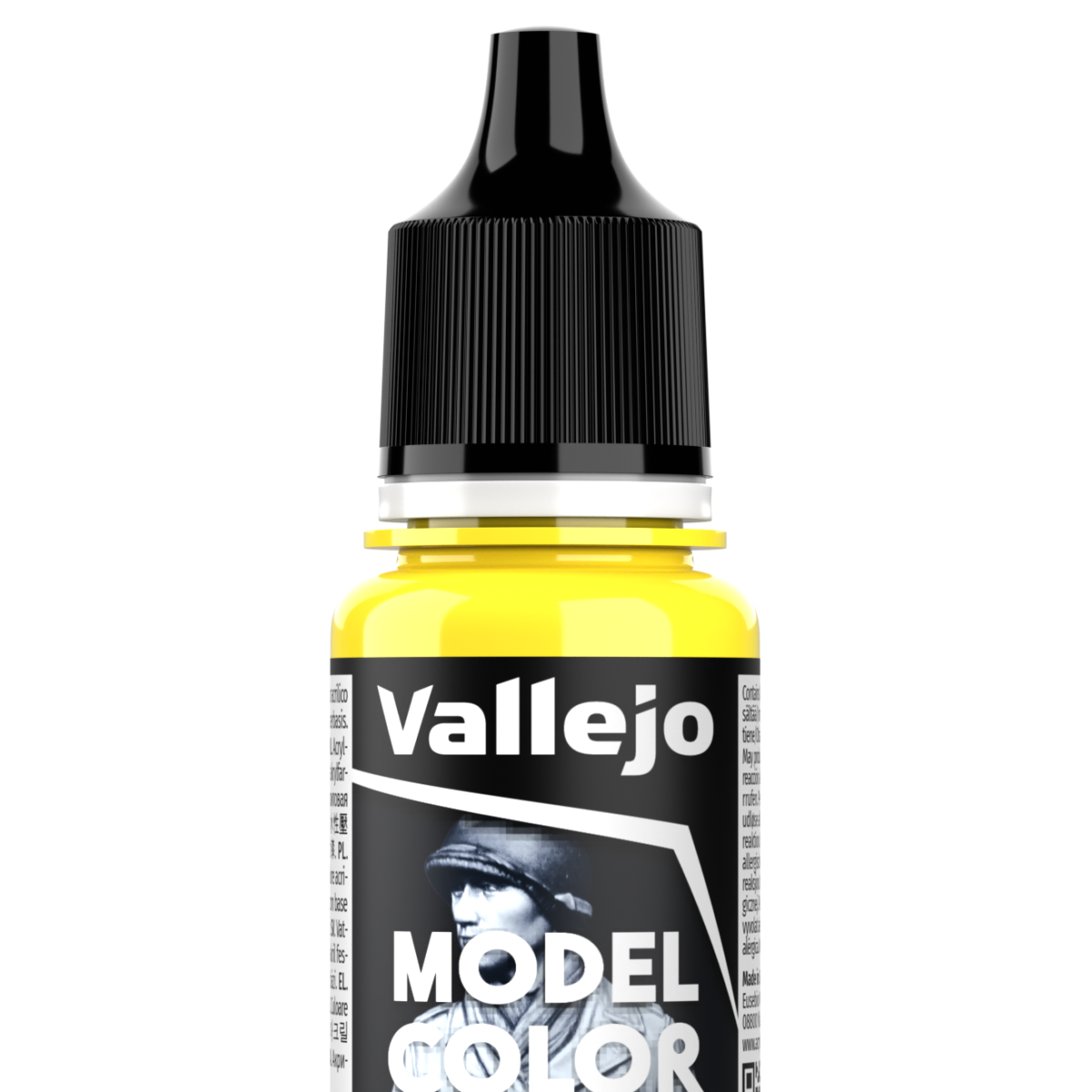 Peinture acrylique Vallejo Model Color - flacon 18 ml - Jaune Citron - RAL 1018 - Lemon Yellow - 25