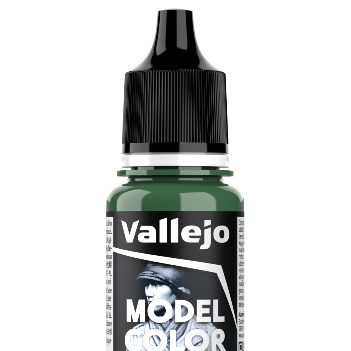 Peinture acrylique Vallejo Model Color - flacon 18 ml - Vert - Park Green Flat - 78