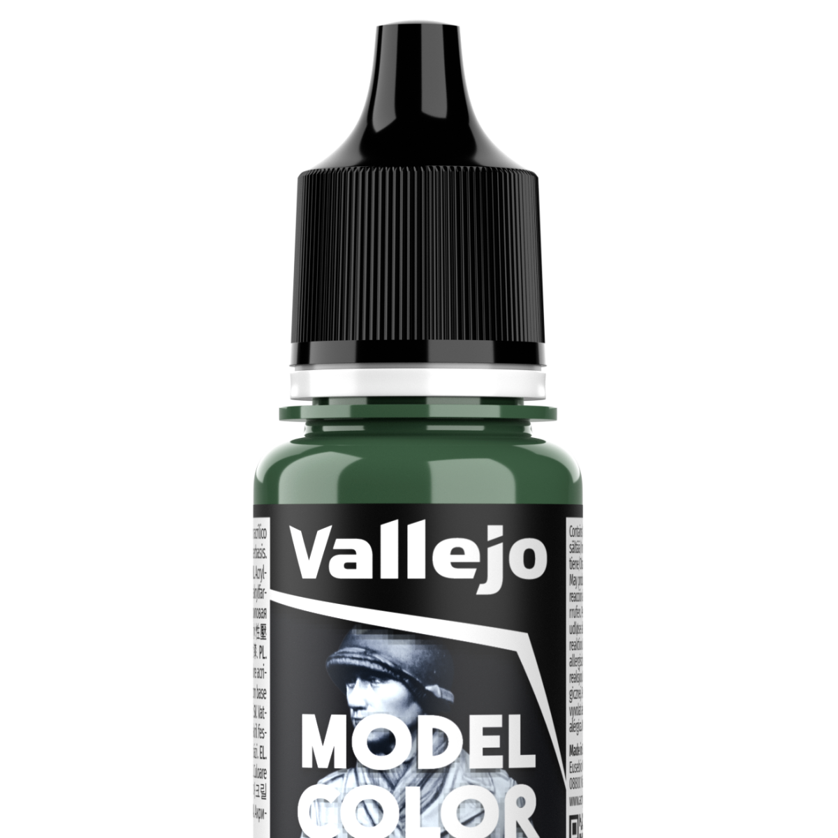 Peinture acrylique Vallejo Model Color - flacon 18 ml - Vert 1er Emp. Chasseur Dragon - Deep Green - 79