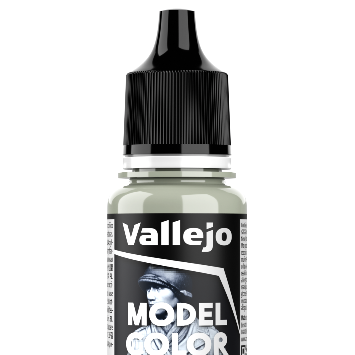 Peinture acrylique Vallejo Model Color - flacon 18 ml - Vert Gris Pâle - FS34414 - Green Grey - 167