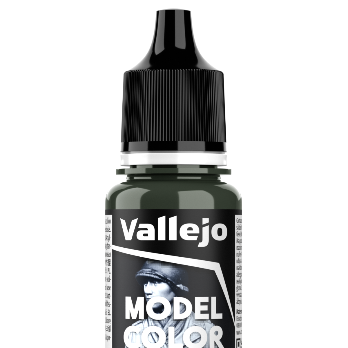 Peinture acrylique Vallejo Model Color - flacon 18 ml - Vert Camouflage - Ger. Cam. Dark Green - 89