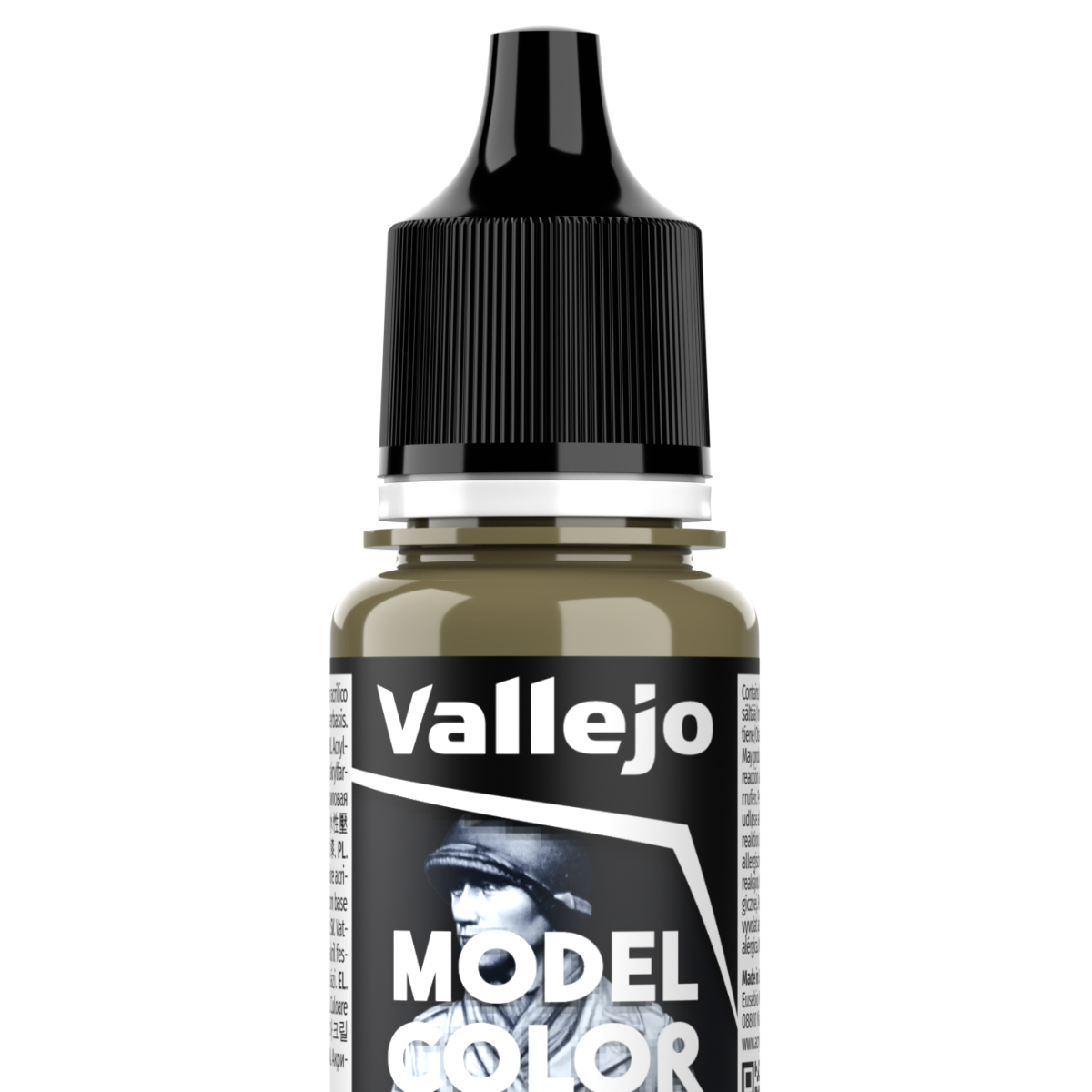 Peinture acrylique Vallejo Model Color - flacon 18 ml - Marron Kaki - FS 34201 - Khaki - 114