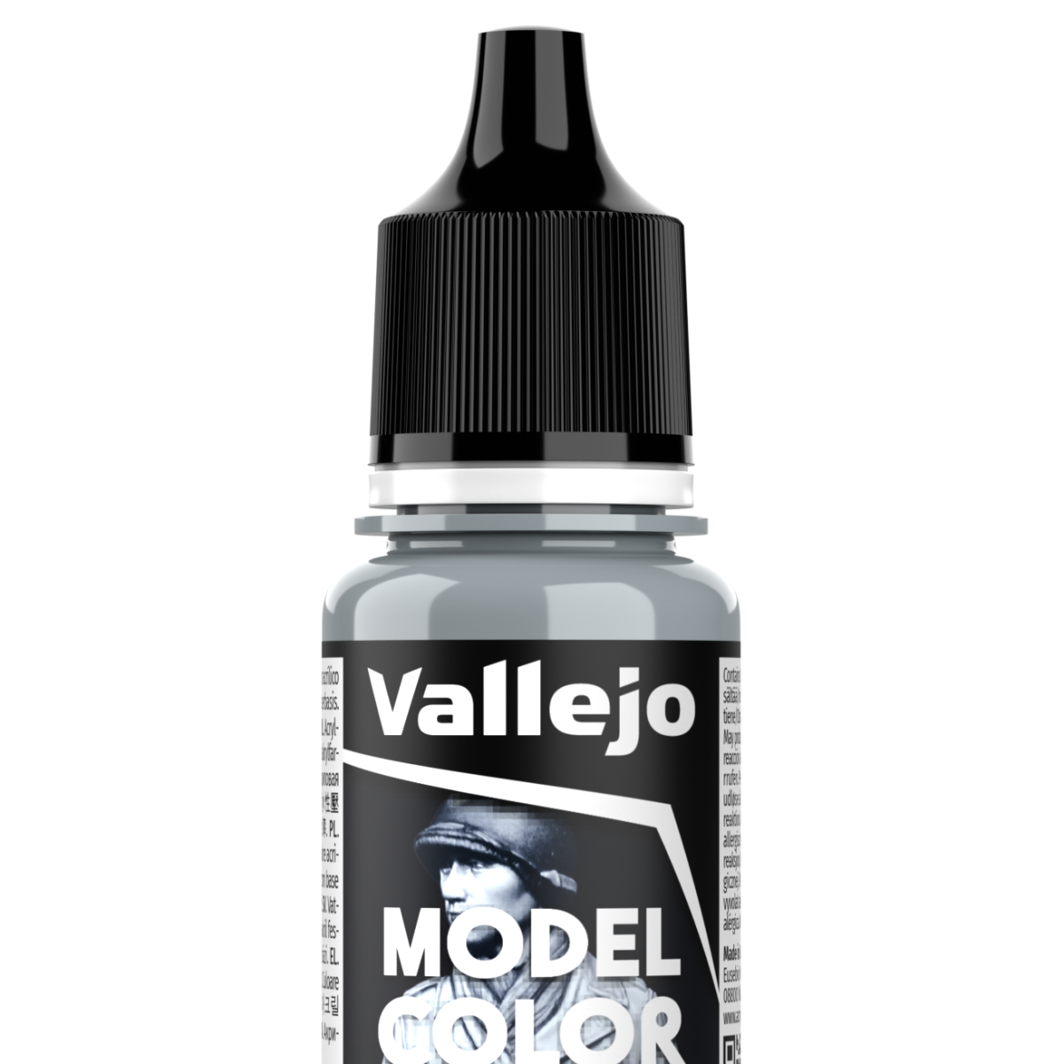 Peinture acrylique Vallejo Model Color - flacon 18 ml - Gris Pâle - FS 36300 - RAL 7001 - Light Grey - 177