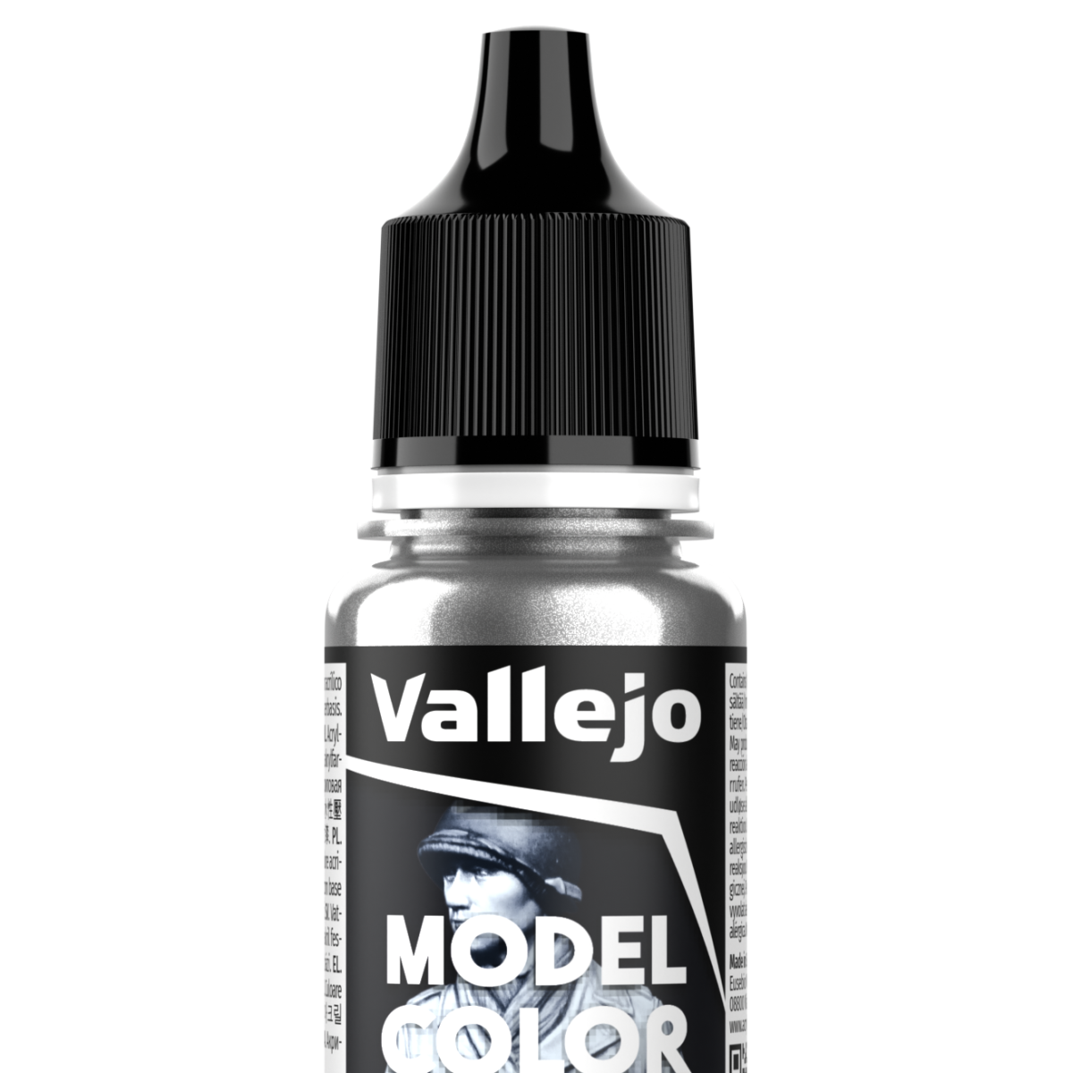 Peinture acrylique Vallejo Model Color - flacon 18 ml - Argent - FS 17178 - Silver - 195