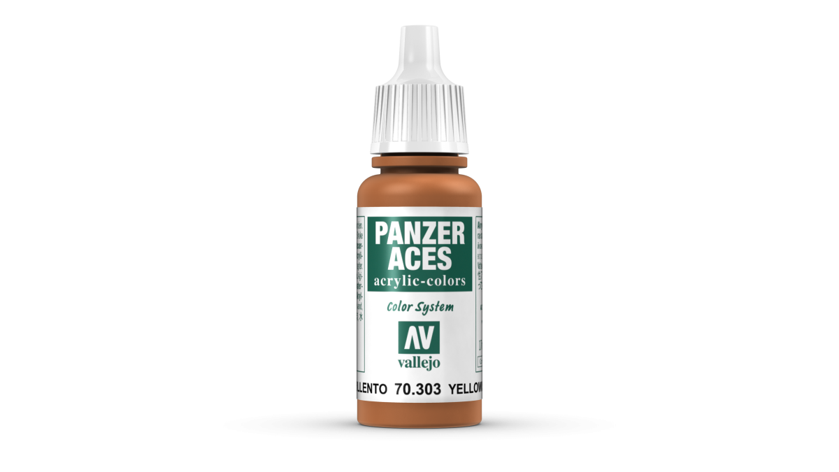 Peinture acrylique Prince August Panzer Aces - flacon 17 ml - Panzer Aces Oxyde Jauni