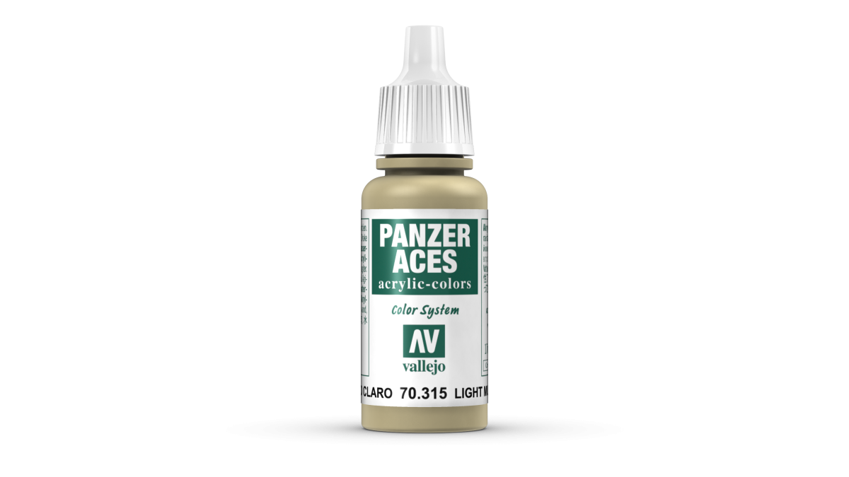 Peinture acrylique Prince August Panzer Aces - flacon 17 ml - Panzer Aces Boue Claire