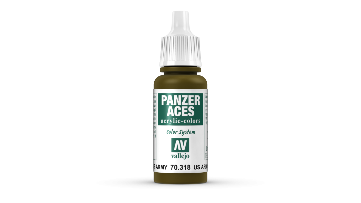 Peinture acrylique Prince August Panzer Aces - flacon 17 ml - Panzer Aces Equipage de Char Armée US