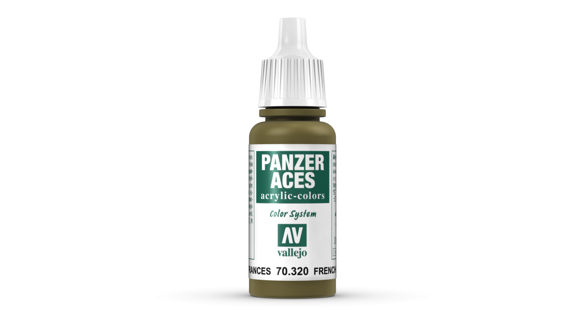 Peinture acrylique Prince August Panzer Aces - flacon 17 ml - Panzer Aces Equipage de Char Français