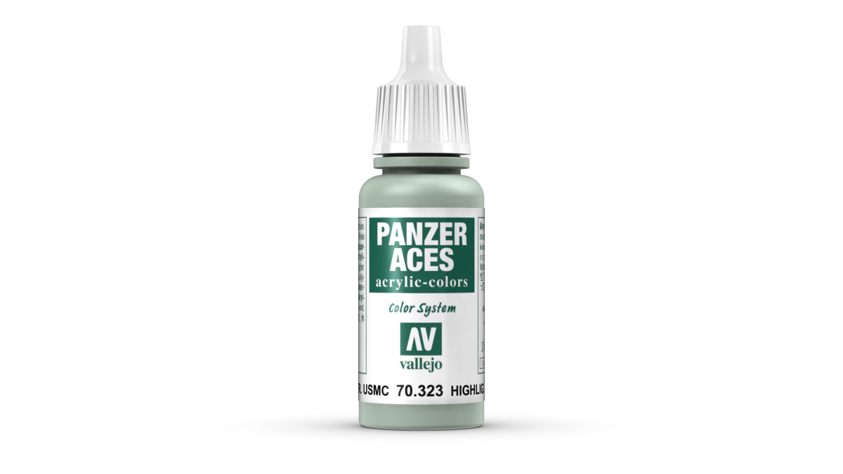 Peinture acrylique Prince August Panzer Aces - flacon 17 ml - Panzer Aces Eclairci Equip. de Char USMC