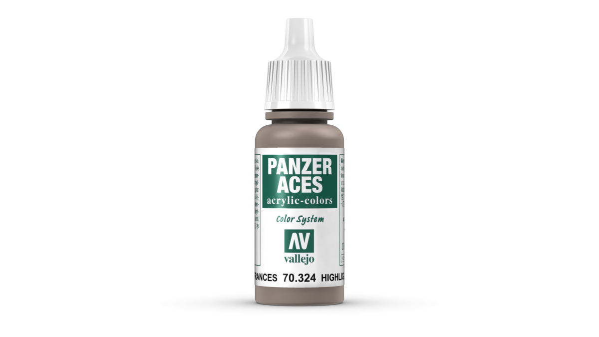 Peinture acrylique Prince August Panzer Aces - flacon 17 ml - Panzer Aces Eclairci Equip. de Char Fr.