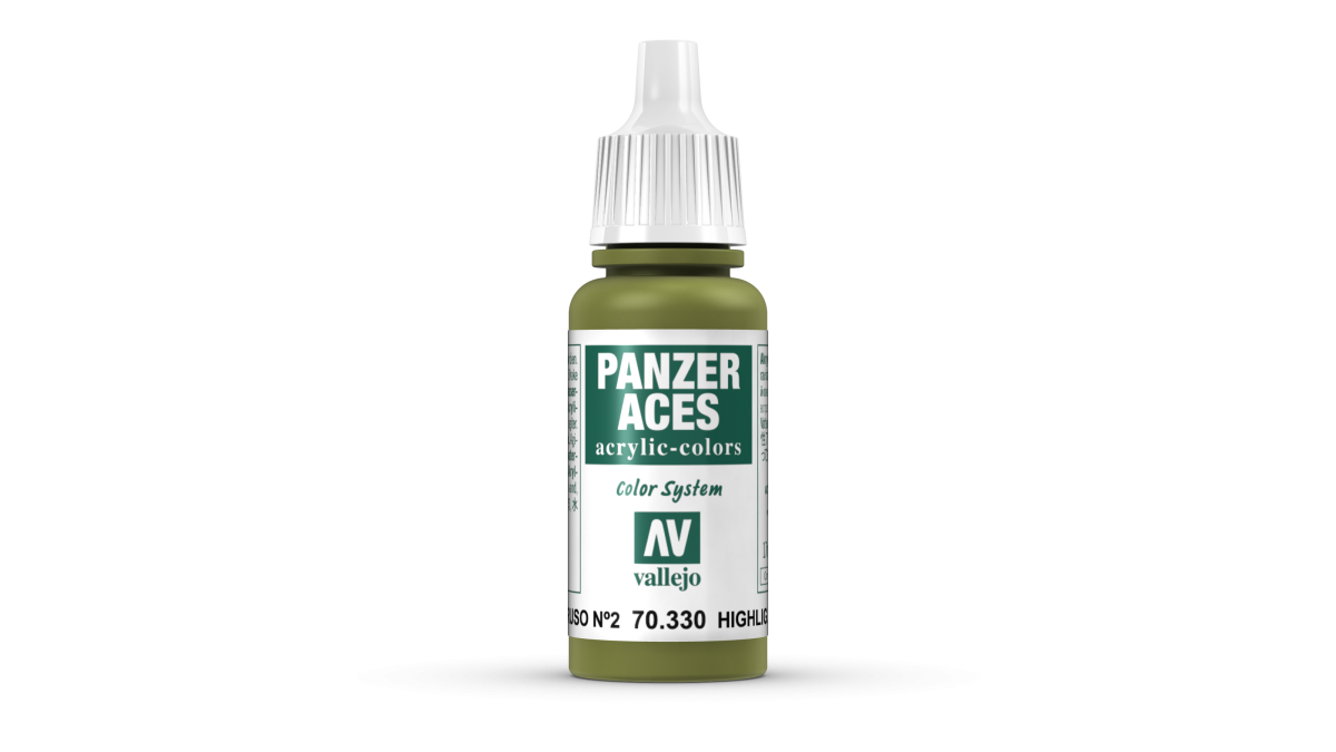Peinture acrylique Prince August Panzer Aces - flacon 17 ml - Panzer Aces Eclairci Equip. Char Russe II