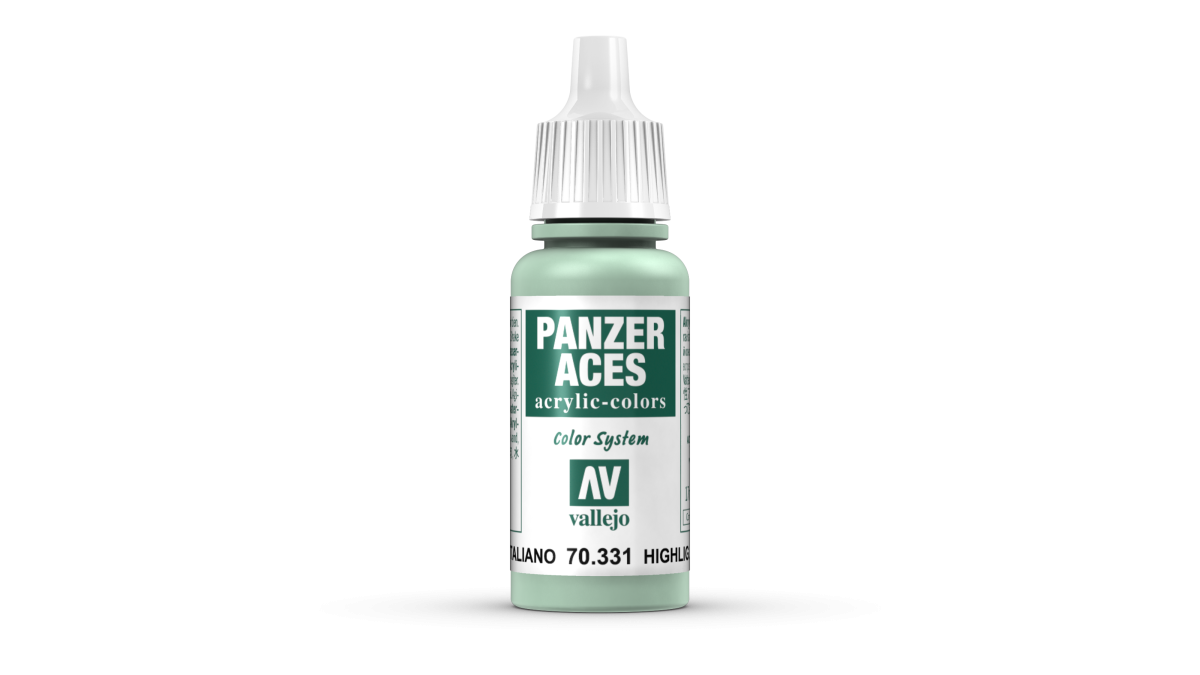 Peinture acrylique Prince August Panzer Aces - flacon 17 ml - Panzer Aces Eclairci Equip. Char Italien