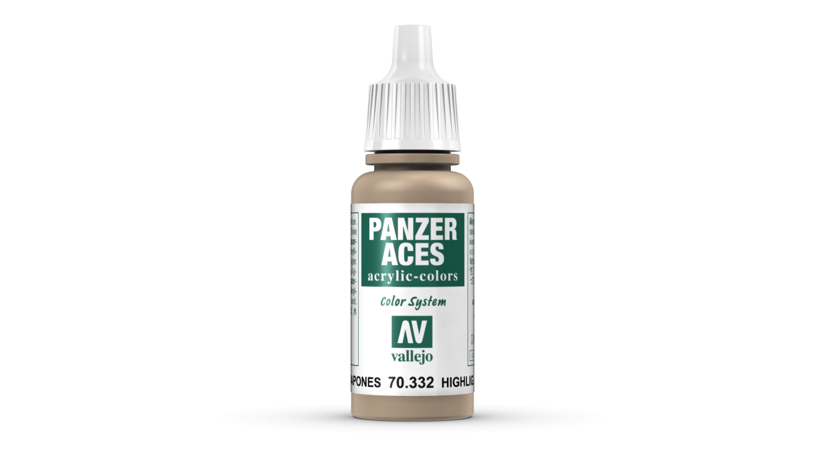Peinture acrylique Prince August Panzer Aces - flacon 17 ml - Panzer Aces Eclairci Equip. Char Jap.