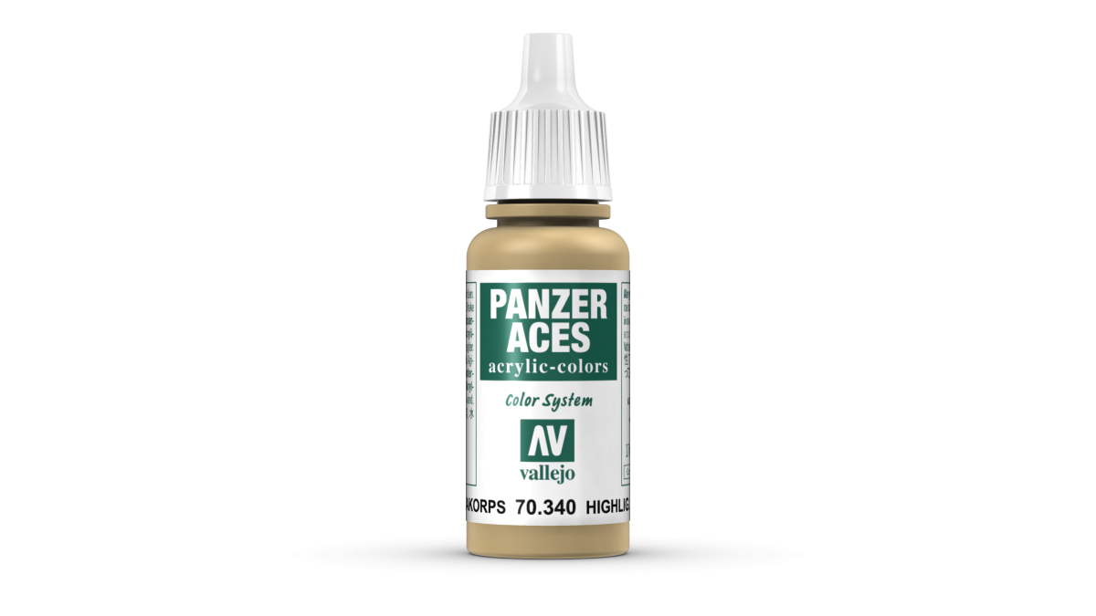 Peinture acrylique Prince August Panzer Aces - flacon 17 ml - Panzer Aces Eclaici E.. Char Afrikakorps