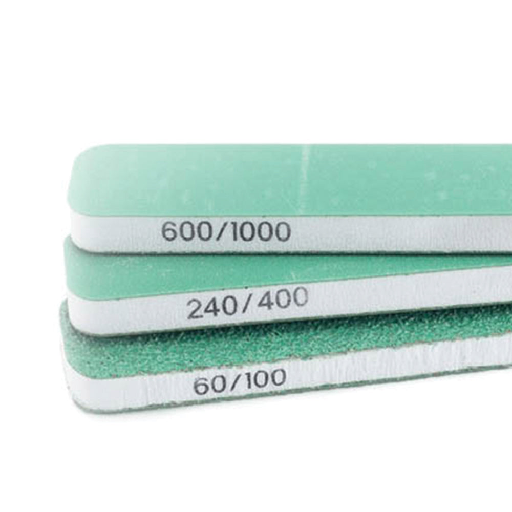 Prince August - T04001- 3 blocs de ponçage 90x19x6mm double face & double grain